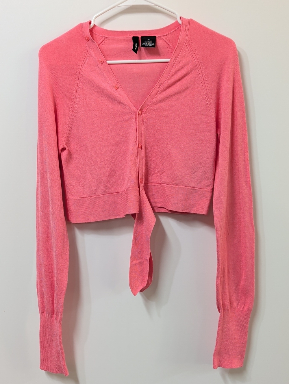 🎁 Mixit Salmon Pink Cropped Cardigan Size Large